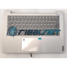 Top Cover Silver com Teclado Lenovo IdeaPad S340-14IML, Com Backlight, Enter Grande, Layout internacional
